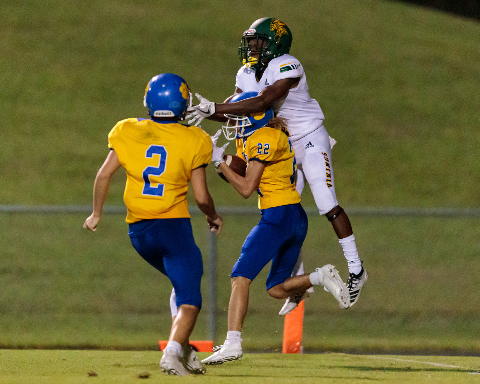 The Central Cabarrus Vikings shut out the Mount Pleasant Tigers 45-0.
